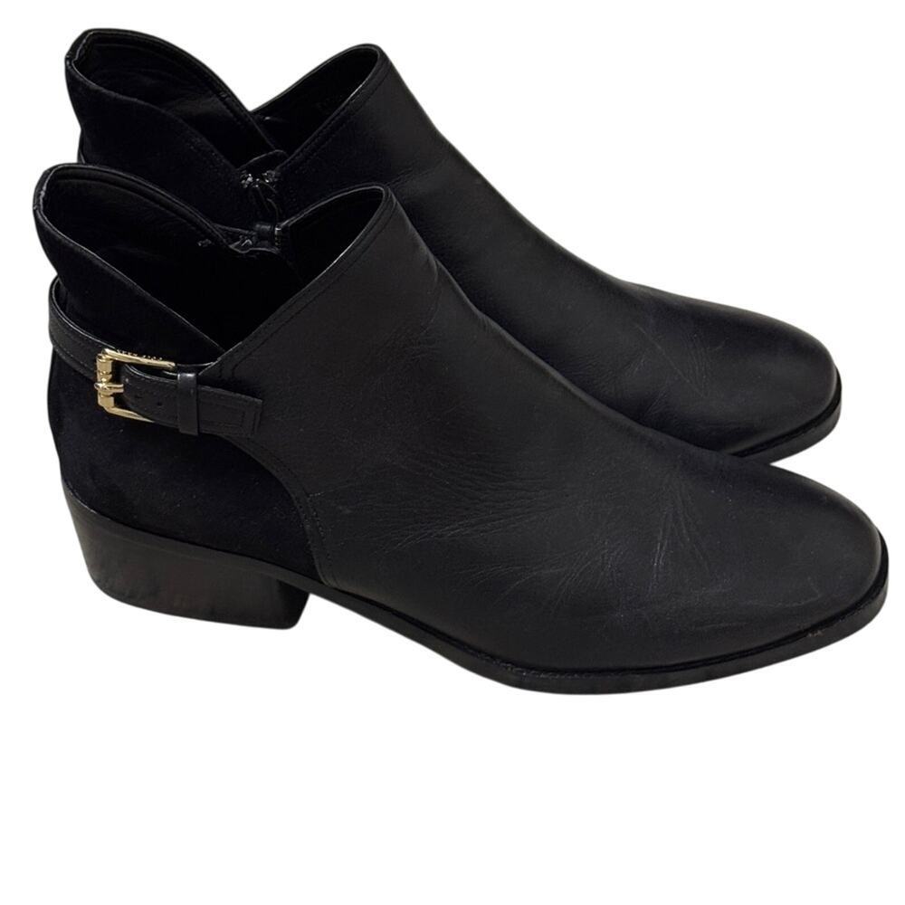 Cole Haan Women's Althea Leather/Suede Ankle Boot Black Size 7.5